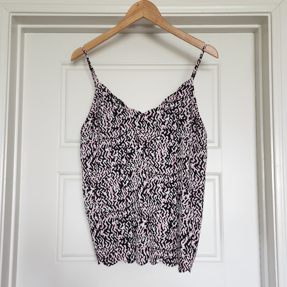Halogen Camisole - Black/Pink/White Abstract Pattern - Picture 2 of 5